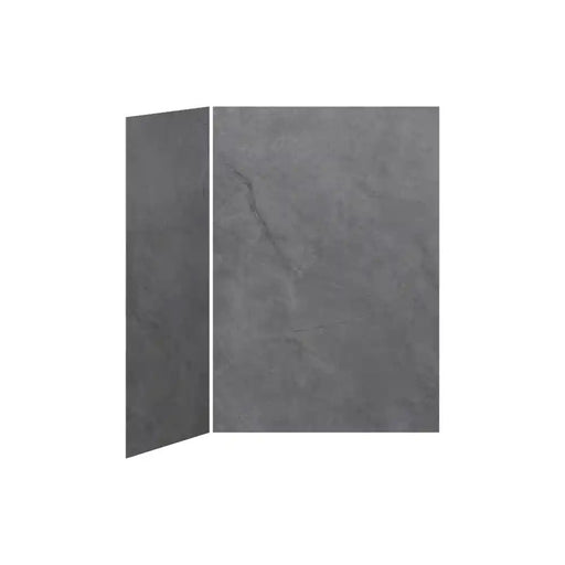 Kalia 60X36 Concrete 60X36 2-Panel Shower Wall Kit For Corner Installation - Concrete