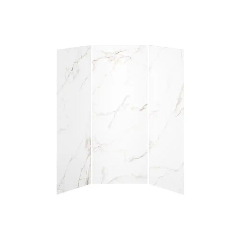 Kalia 36X36X36 Gold Minerals 36X36 3-Panel Shower Wall Kit For Alcove Installation - Gold Minerals Gloss