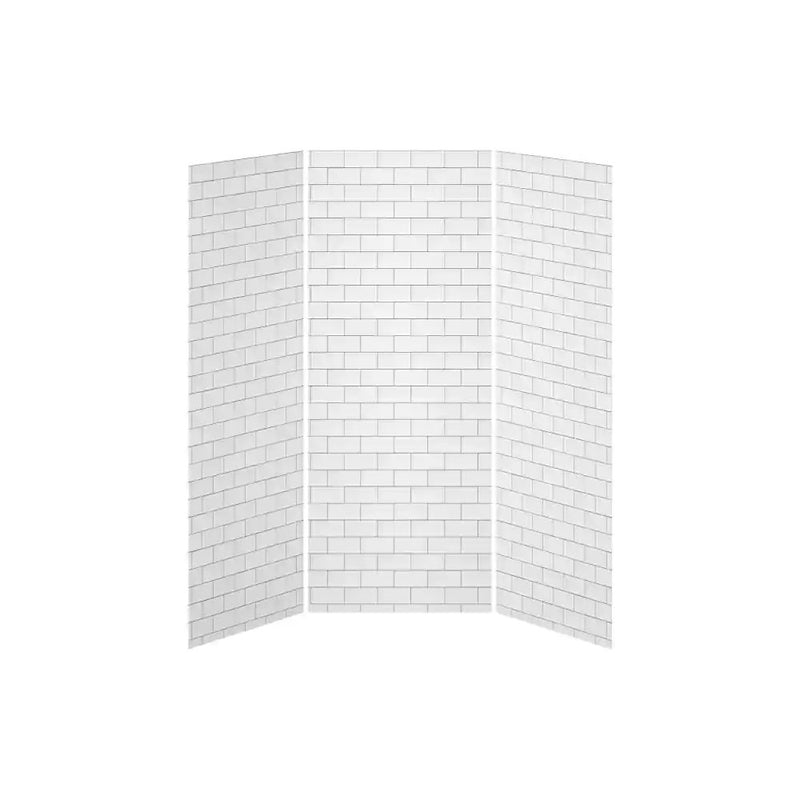 Kalia 36X36X36 Tiles 36X36 3-Panel Shower Wall Kit For Alcove Installation - Tiles Gloss