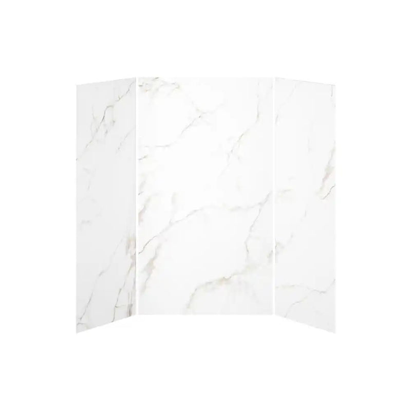 Kalia 36X48X36 Gold Minerals 48X36 3-Panel Shower Wall Kit For Alcove Installation - Gold Minerals Gloss