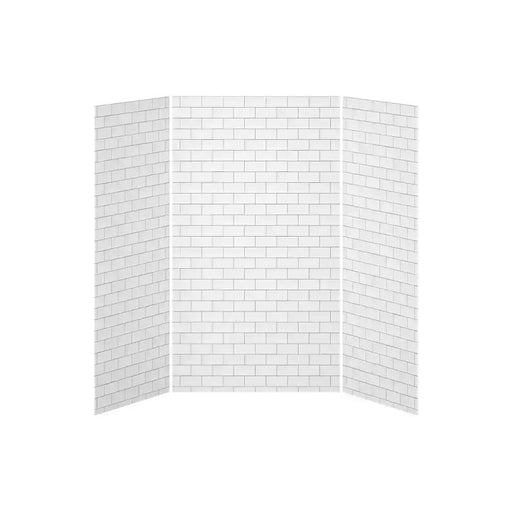Kalia 36X48X36 Tiles 48X36 3-Panel Shower Wall Kit For Alcove Installation - Tiles Gloss