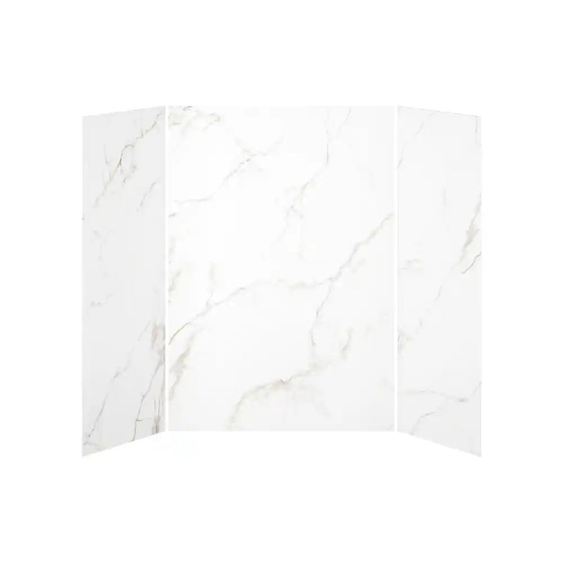 Kalia 36X60X36 Gold Minerals 60X36 3-Panel Shower Wall Kit For Alcove Installation - Gold Minerals Gloss