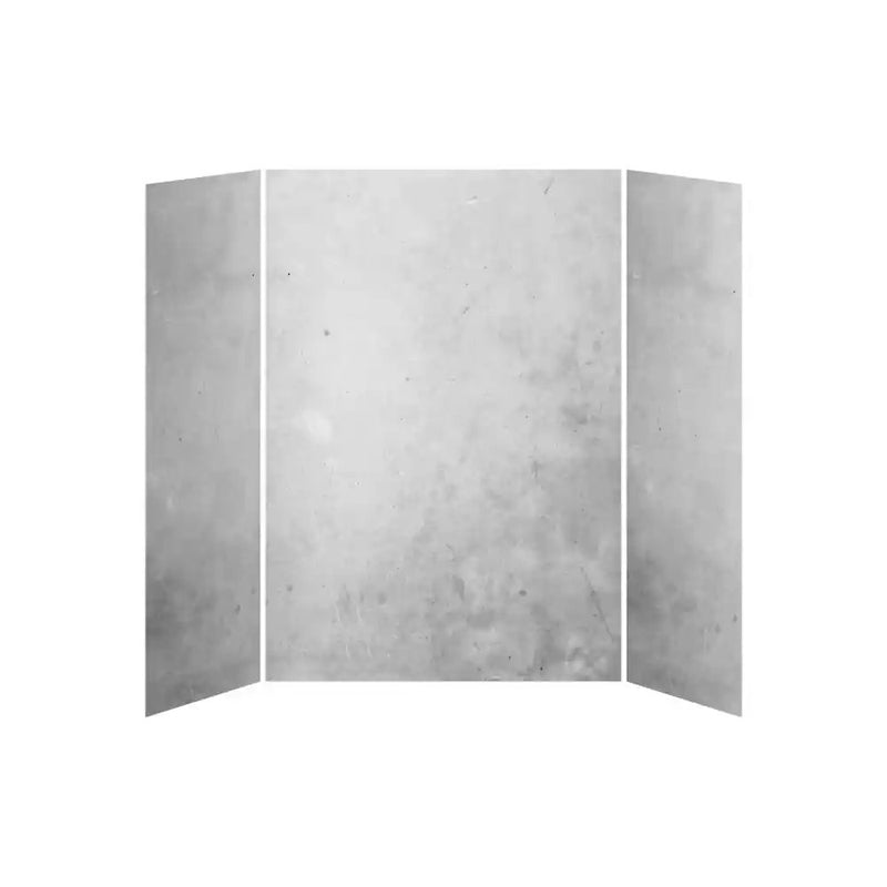 Kalia 32X60X32 Concrete 60X32 3-Panel Shower Wall Kit For Alcove Installation - Concrete Gloss