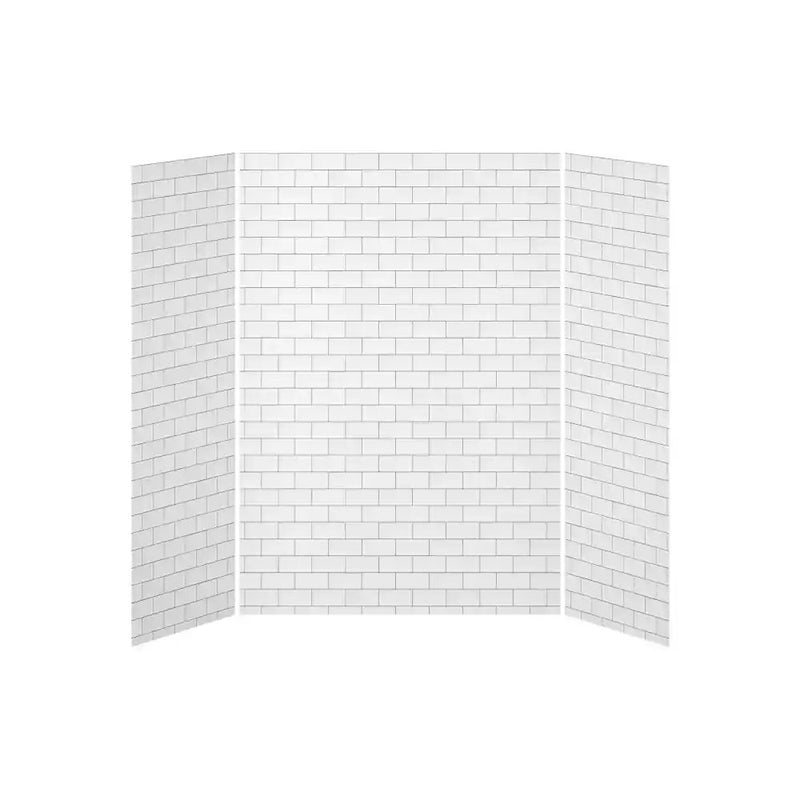 Kalia 32X60X32 Tiles 60X32 3-Panel Shower Wall Kit For Alcove Installation - Tiles Gloss