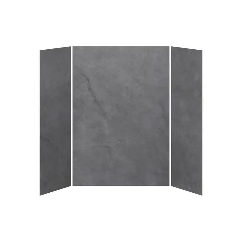 Kalia 32X60X32 Concrete 60X32 3-Panel Shower Wall Kit For Alcove Installation - Concrete