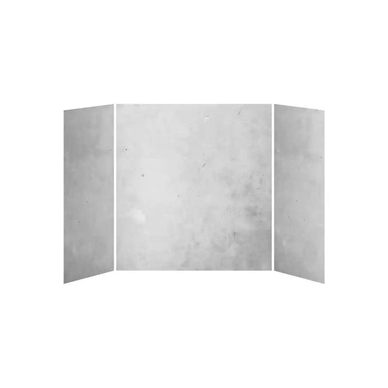 Kalia 32X60X32 Concrete 60X32 3-Panel Bath Shower Wall Kit - Concrete Gloss