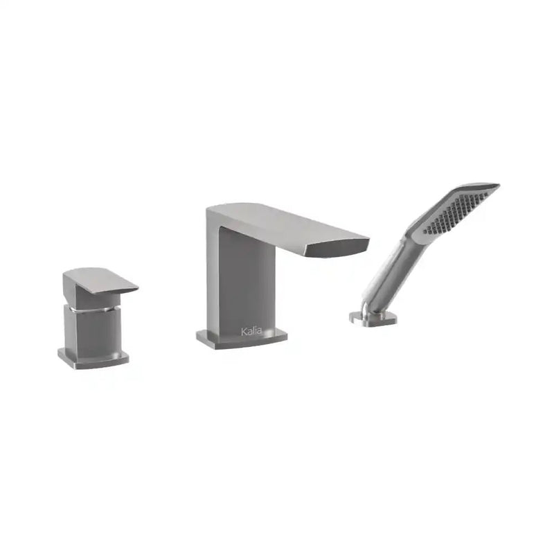 Kalia Grafik 3-Piece Deckmount Tub Filler With Handshower