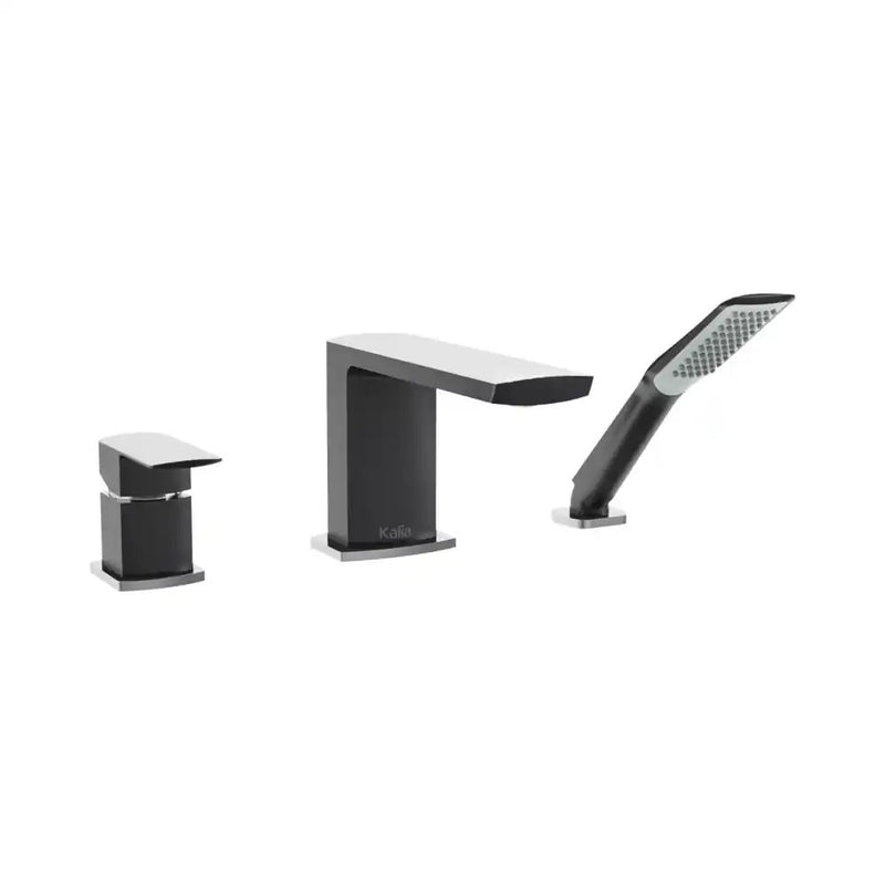 Kalia Grafik 3-Piece Deckmount Tub Filler With Handshower