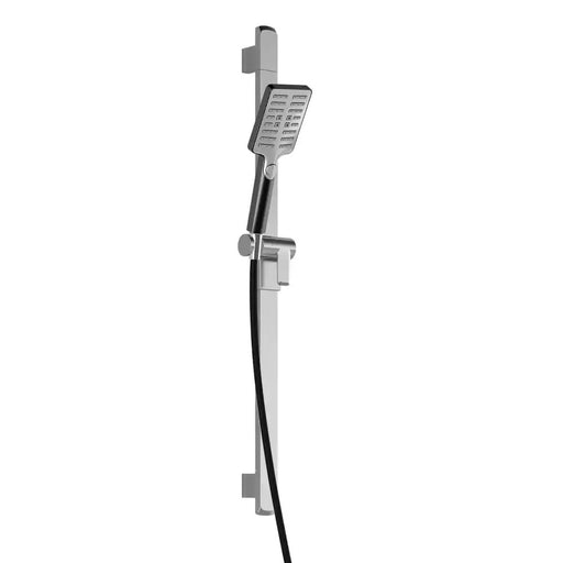 Kalia Grafik Premia 2-Jet Rectangular Handshower Wallbar And 60" Flexible And Soft PVC Hose Assembly