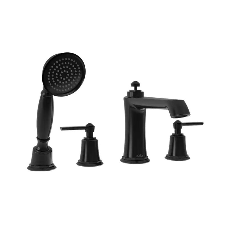 Kalia Rustik 4-Piece Deckmount Tub Filler With Handshower
