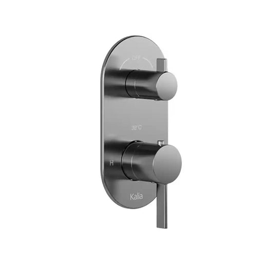 Kalia Roundone 3-Way Aquatonik Type T/P 1/2" Valve With Diverter And Round Decorative Trim