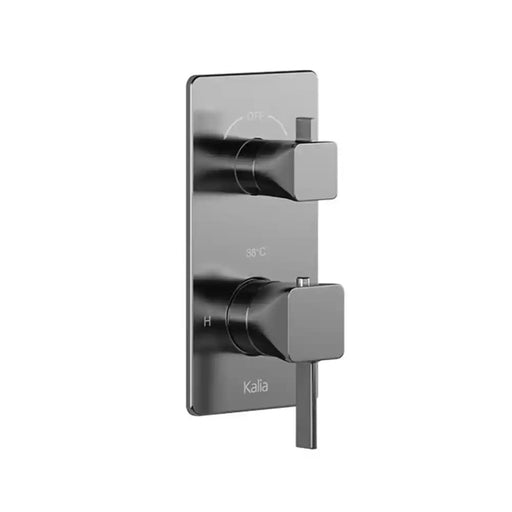 Kalia Squareone 3-Way Aquatonik Type T/P 1/2" Valve With Diverter And Square Decorative Trim