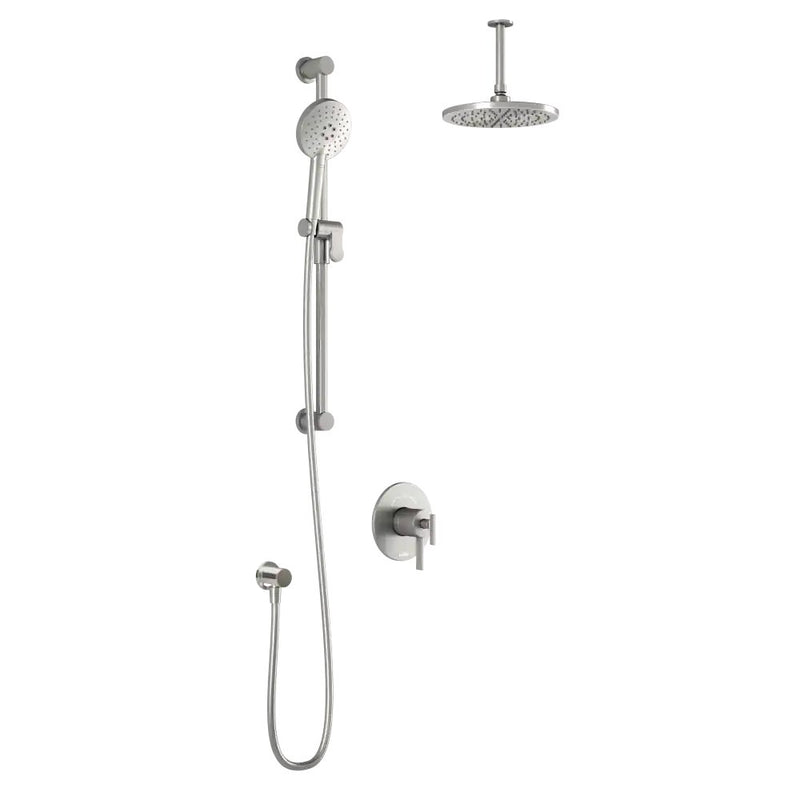 Kalia Roundone TCD1 Aquatonik T/P Coaxial Shower System With Vertical Ceiling Arm
