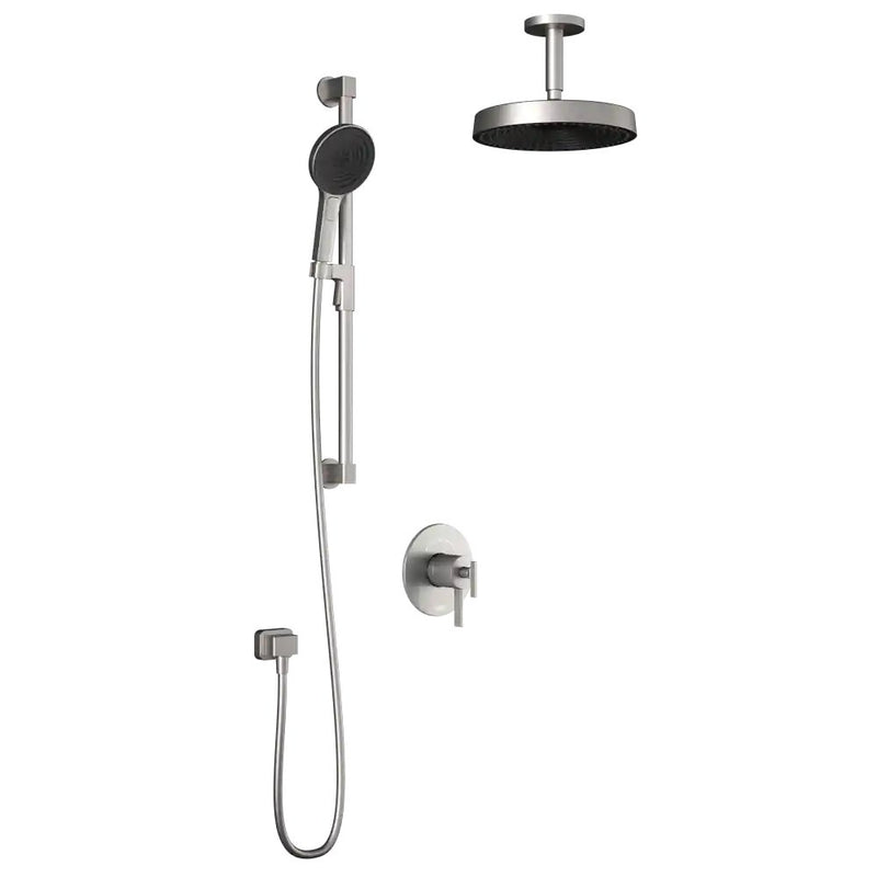 Kalia Roundone TCD1 Premia Aquatonik T/P Coaxial Shower System With Vertical Ceiling Arm