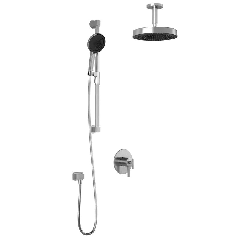 Kalia Roundone TCD1 Premia Aquatonik T/P Coaxial Shower System With Vertical Ceiling Arm