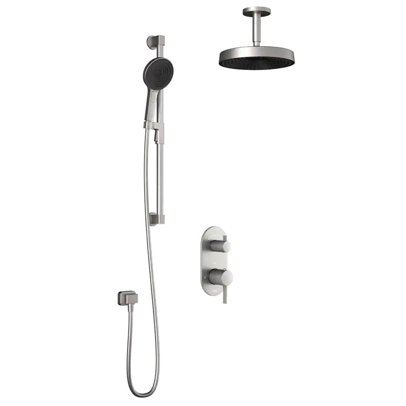 Kalia Roundone TD2 Premia Aquatonik T/P With Diverter Shower System With Vertical Ceiling Arm