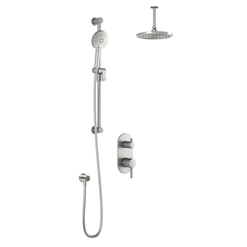 Kalia Roundone TD2 Aquatonik T/P With Diverter Shower System With Vertical Ceiling Arm