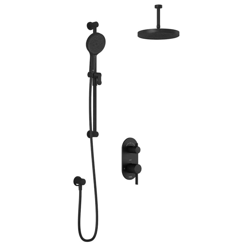 Kalia Roundone TD2 Plus Aquatonik T/P With Diverter Shower System With Vertical Ceiling Arm