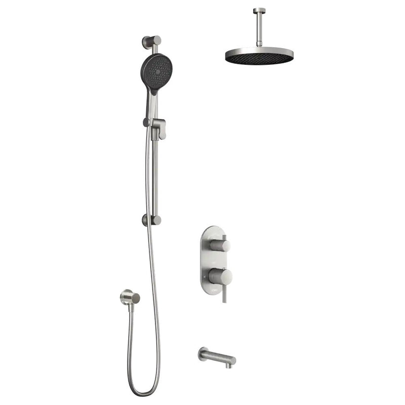 Kalia Roundone TD3 Plus Aquatonik T/P With Diverter Shower System With Vertical Ceiling Arm