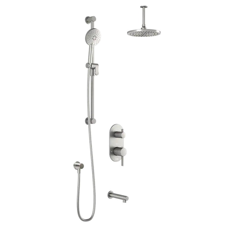 Kalia Roundone TD3 Aquatonik T/P With Diverter Shower System With Vertical Ceiling Arm