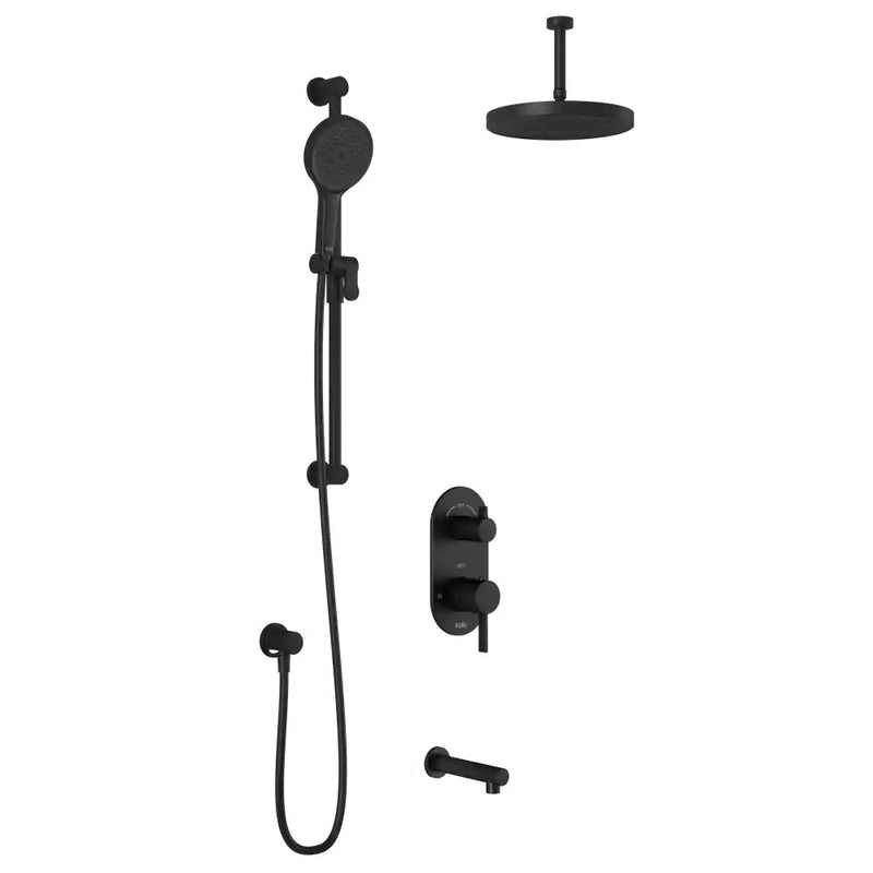 Kalia Roundone TD3 Plus Aquatonik T/P With Diverter Shower System With Vertical Ceiling Arm