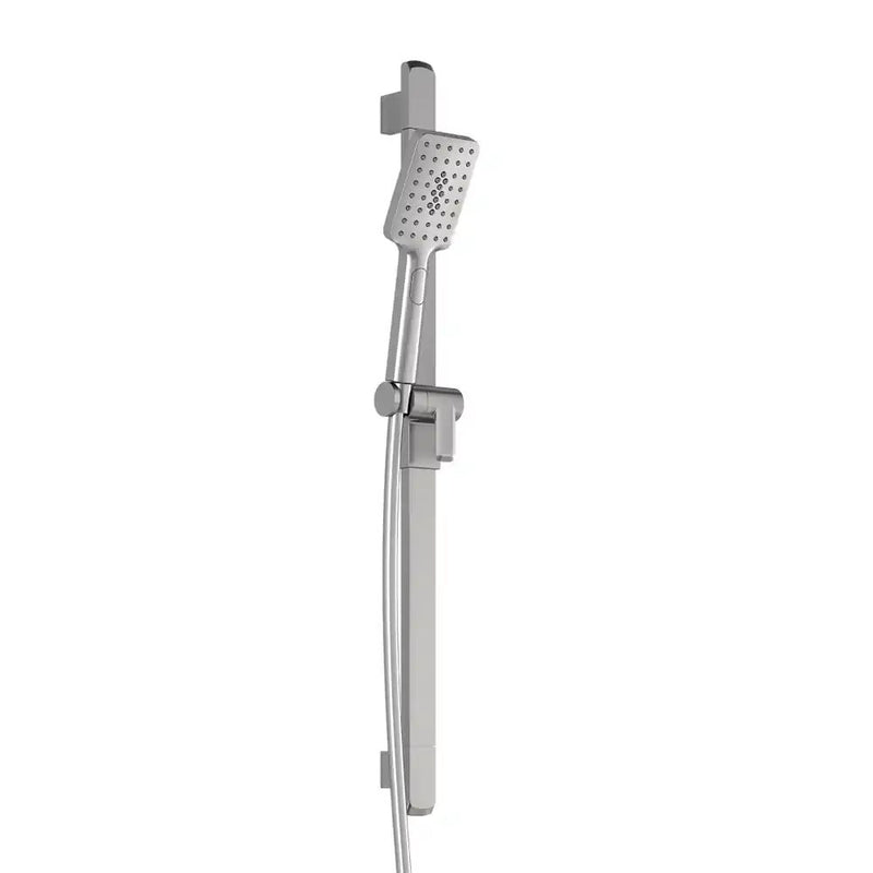 Kalia Squareone 2-Jet Handshower, Wallbar And 60" Flexible And Soft PVC Hose Assembly