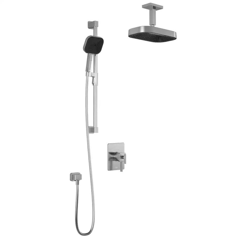 Kalia Squareone TCD1 Premia Aquatonik T/P Coaxial Shower System With Vertical Ceiling Arm