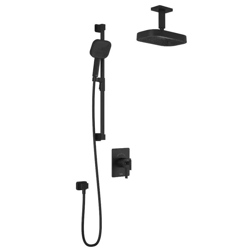 Kalia Squareone TCD1 Premia Aquatonik T/P Coaxial Shower System With Vertical Ceiling Arm