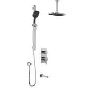 Kalia Squareone TD3 Plus Aquatonik T/P With Diverter Shower System With Vertical Ceiling Arm
