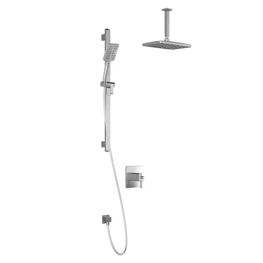 Kalia Grafik TCD1 Premia Aquatonik T/P Coaxial Shower System With Vertical Ceiling Arm