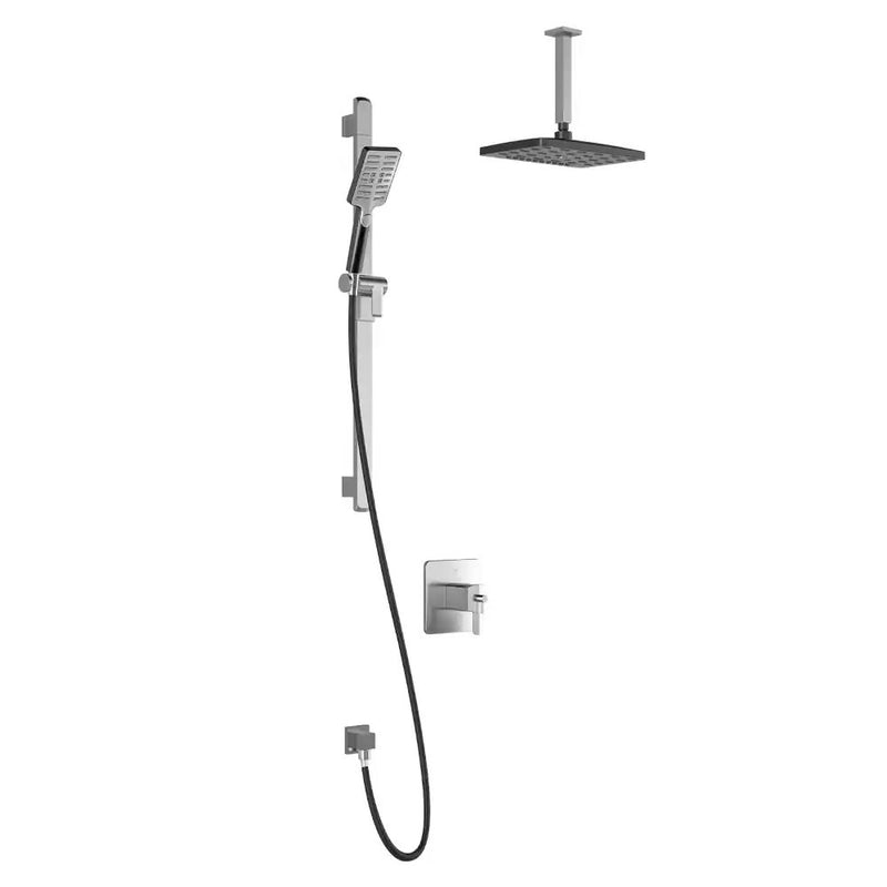 Kalia Grafik TCD1 Premia Aquatonik T/P Coaxial Shower System With Vertical Ceiling Arm