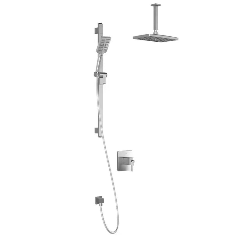Kalia Grafik TCD1 Premia Aquatonik T/P Coaxial Shower System With Vertical Ceiling Arm