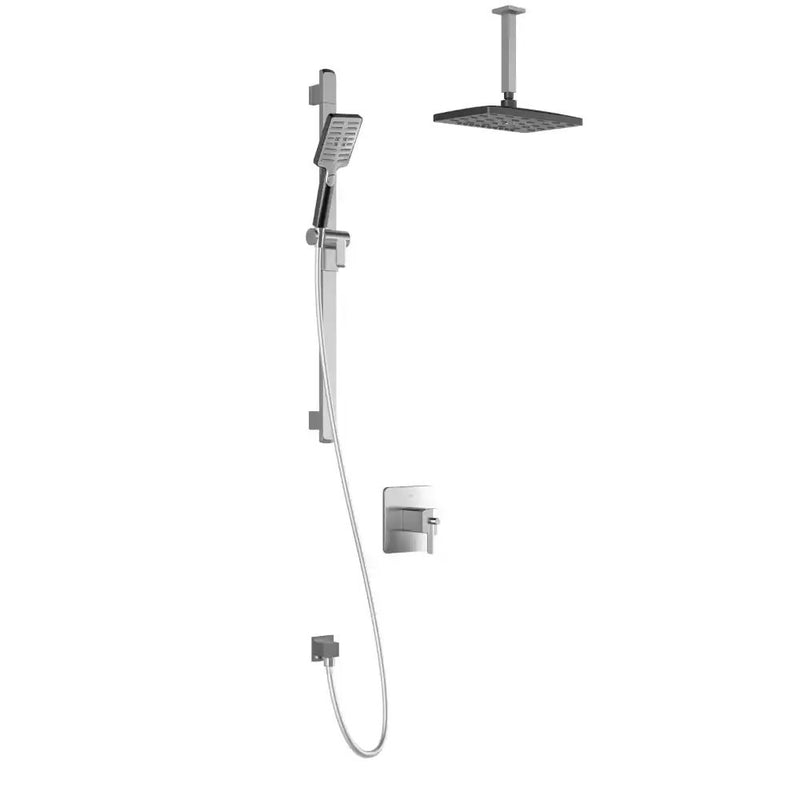 Kalia Grafik TCD1 Premia Aquatonik T/P Coaxial Shower System With Vertical Ceiling Arm