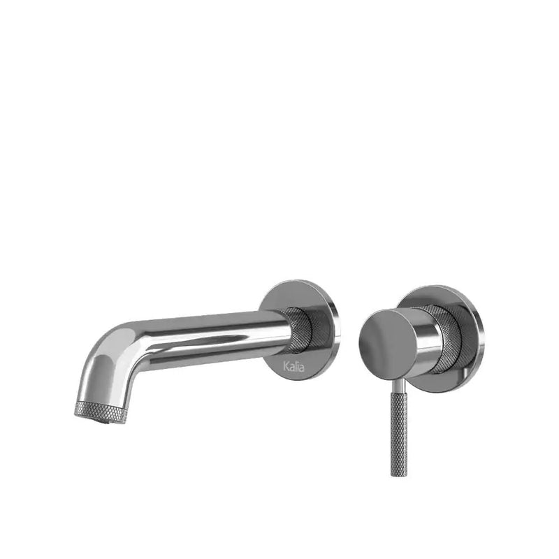 Kalia Preciso Wallmount Lavatory Faucet With Push Drain With Overflow