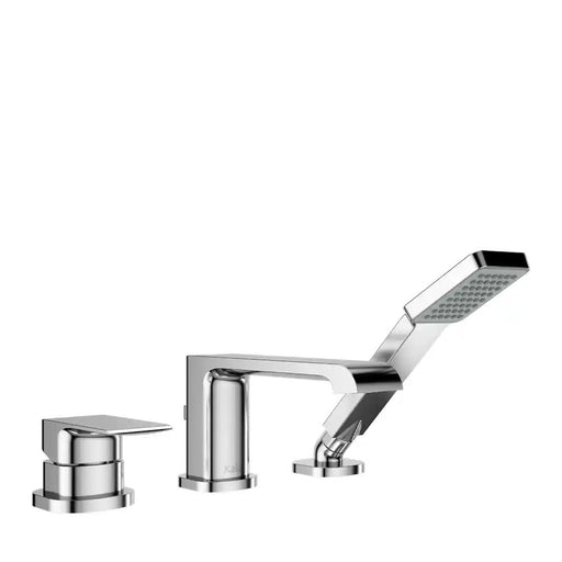 Kalia Sobrio 3-Piece Deckmount Tub Filler With Handshower