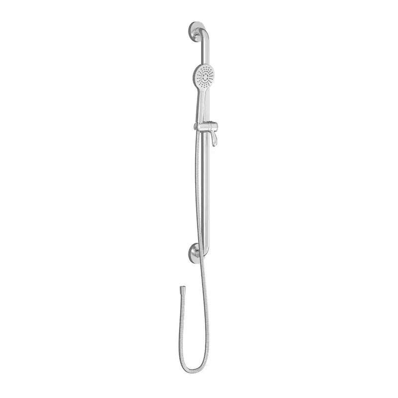 Kalia Basico 2-Jet Handshower Adjustable Grab Bar And 60" Flexible Metal Hose Assembly