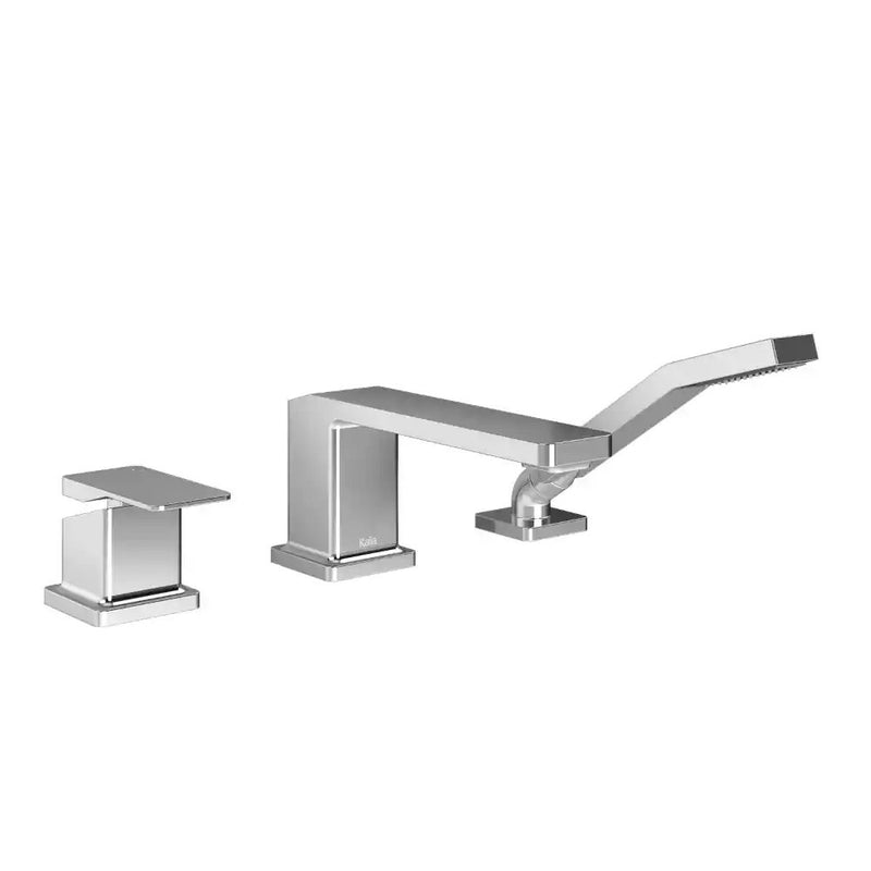 Kalia Kareo 3-Piece Deckmount Tub Filler With Handshower
