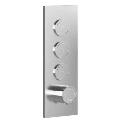 Kalia 3-Way Aquatonik Type T/P 1/2" Push-Button Valve With Square Decorative Trim