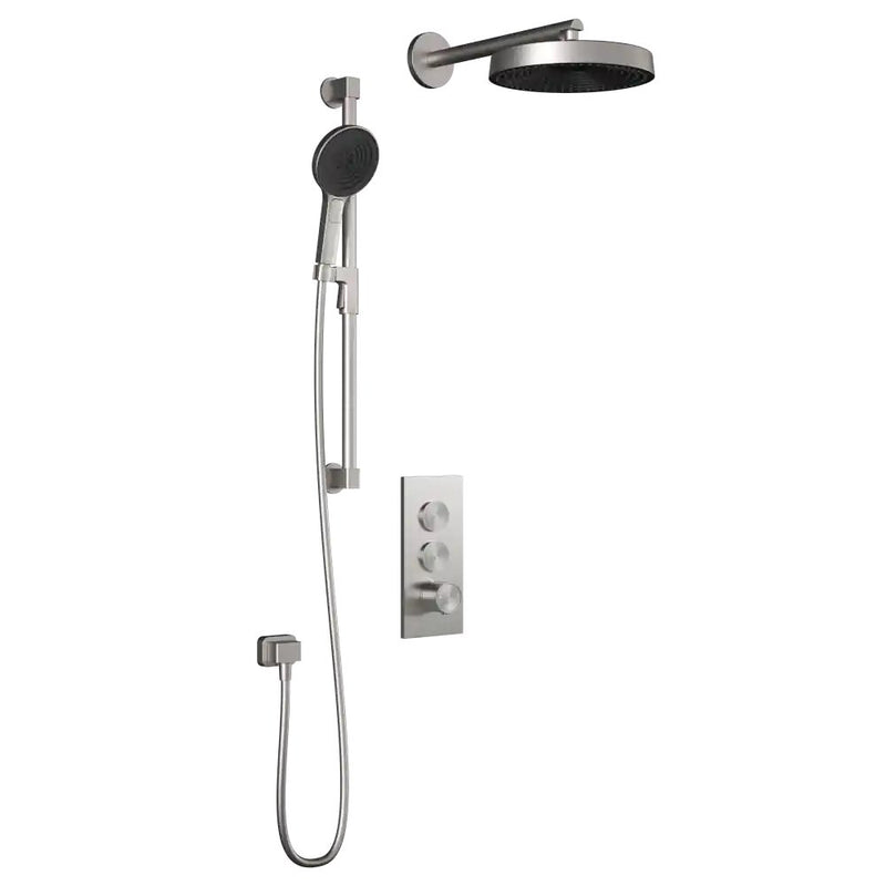 Kalia Roundone TB2 Premia Aquatonik T/P Push-Button Shower System With Wallarm