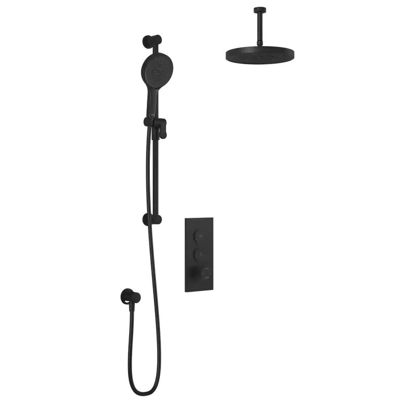 Kalia Roundone TB2 Plus Aquatonik T/P Push-Button Shower System With Vertical Ceiling Arm