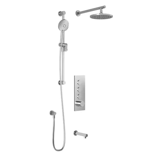 Kalia Roundone TB3 Aquatonik T/P Push-Button Shower System With Wallarm