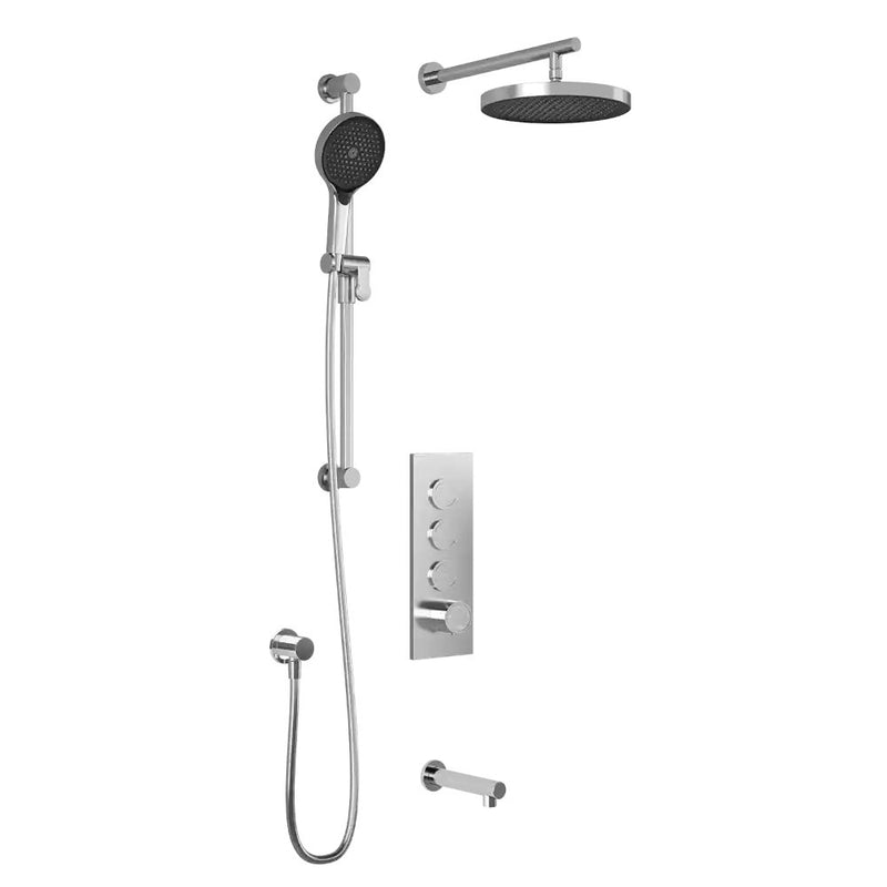 Kalia Roundone TB3 Plus Aquatonik T/P Push-Button Shower System With Wallarm