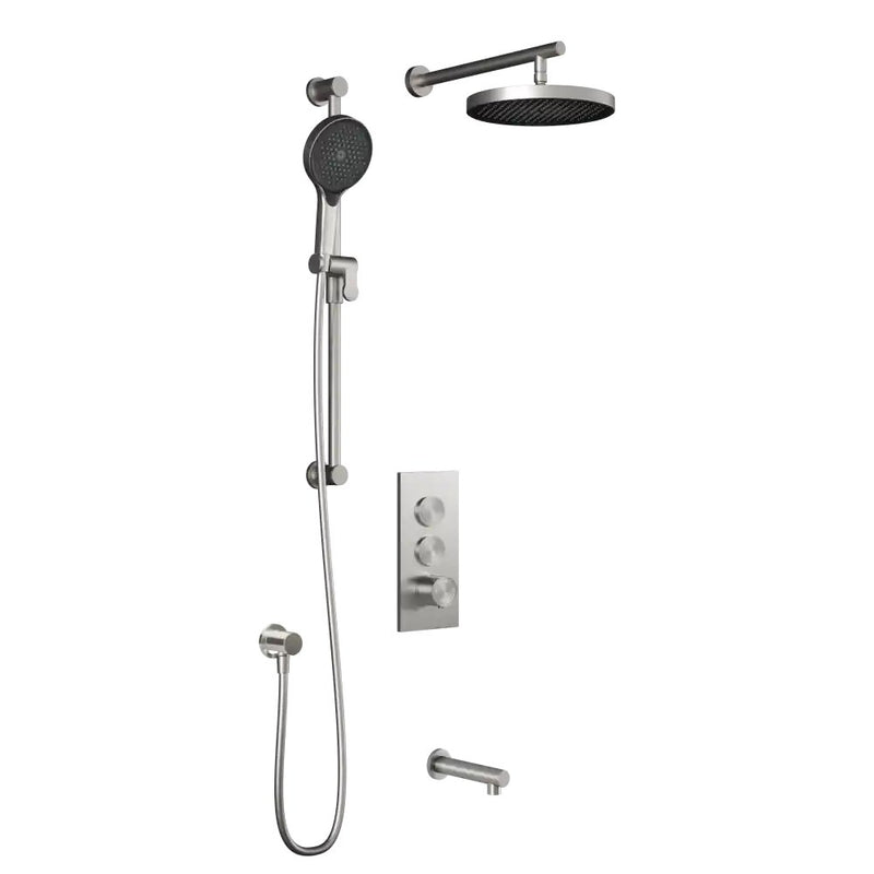 Kalia Roundone TB3 Plus Aquatonik T/P Push-Button Shower System With Wallarm