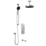 Kalia Roundone TB3 Premia Aquatonik T/P Push-Button Shower System With Vertical Ceiling Arm