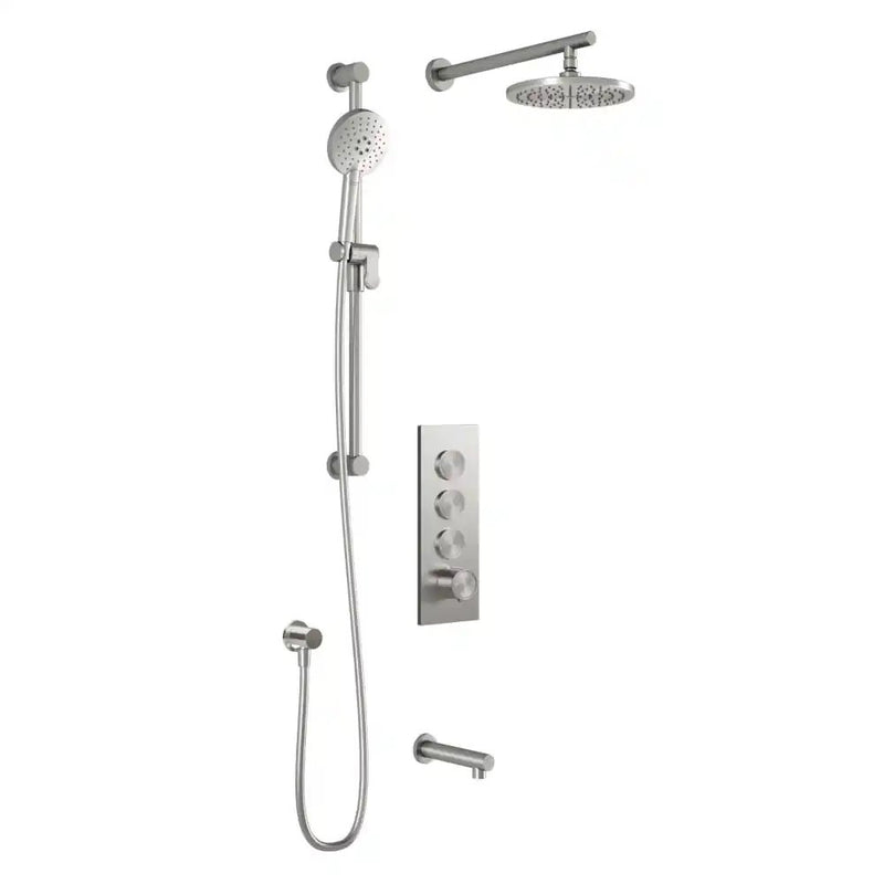 Kalia Roundone TB3 Aquatonik T/P Push-Button Shower System With Wallarm