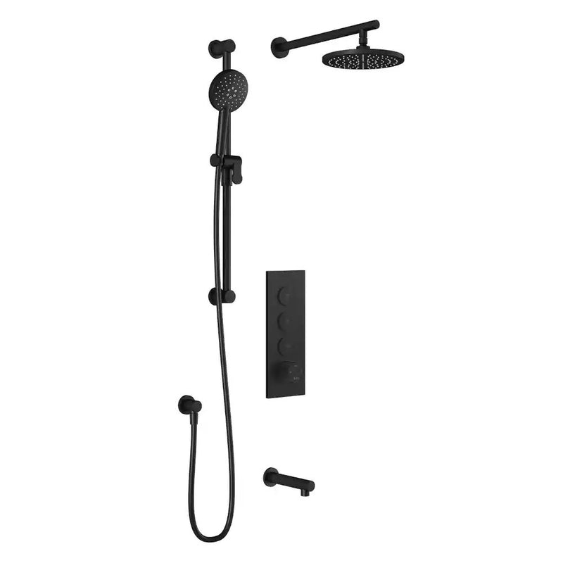 Kalia Roundone TB3 Aquatonik T/P Push-Button Shower System With Wallarm