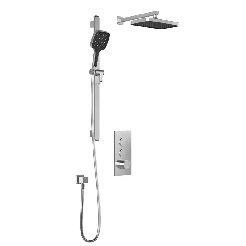 Kalia Squareone TB2 Plus Aquatonik T/P Push-Button Shower System With Wallarm