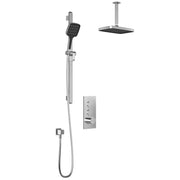 Kalia Squareone TB2 Plus Aquatonik T/P Push-Button Shower System With Vertical Ceiling Arm