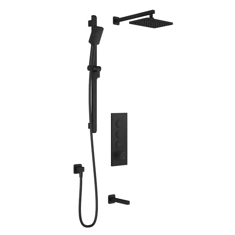 Kalia Squareone TB3 Aquatonik T/P Push-Button Shower System With Wallarm