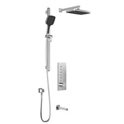 Kalia Squareone TB3 Plus Aquatonik T/P Push-Button Shower System With Wallarm